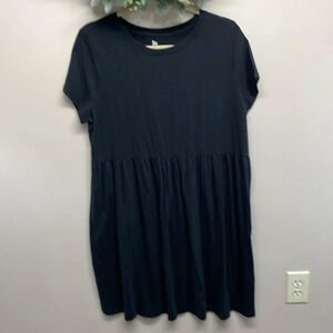 SO Black Short Sleeve Mini T-Shirt Dress XL